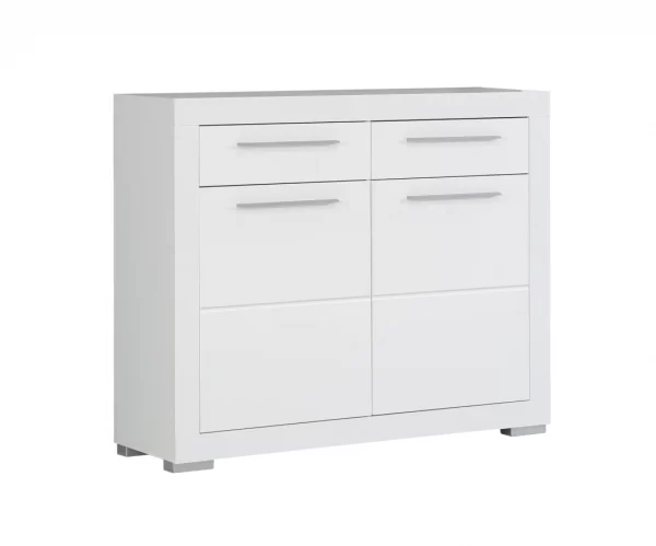 White Attrus Shoe Cabinet Closed
